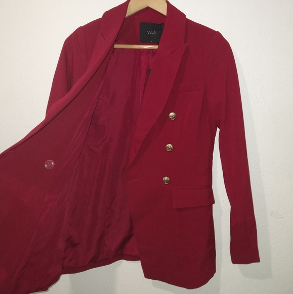 NWT ASOS Y.A.S Yasliana Red Blazer - Picture 11 of 14